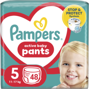 PAMPERS Pants pieluchomajtki rozm5 12 17kg 48 szt